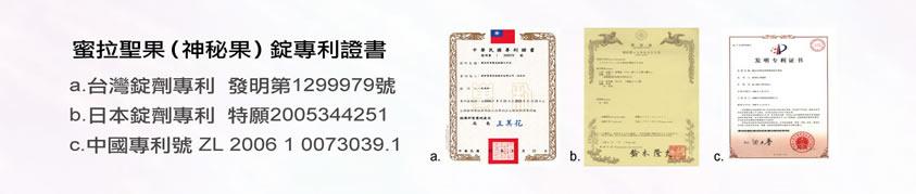 神秘果專利總覽