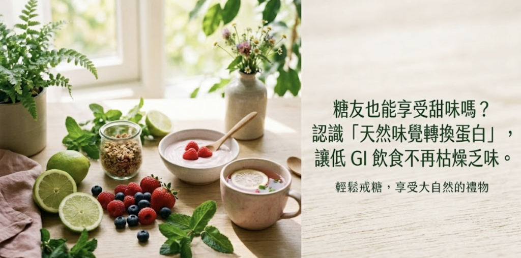 糖尿病也能享受甜味嗎？認識「天然味覺轉換蛋白」，讓低 GI 飲食不再枯燥乏味！終於再也不怕酸～
